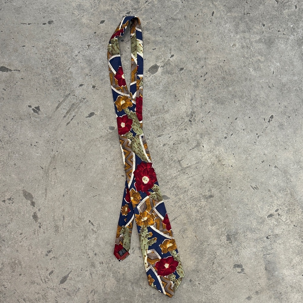 Giorgio Benelli Italian Made Silk Tie Cactus